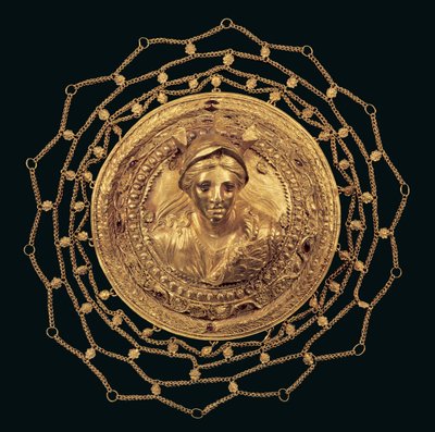 Medallion with a Bust of Athena, from Thessalia, Hellenistic Period by Greek